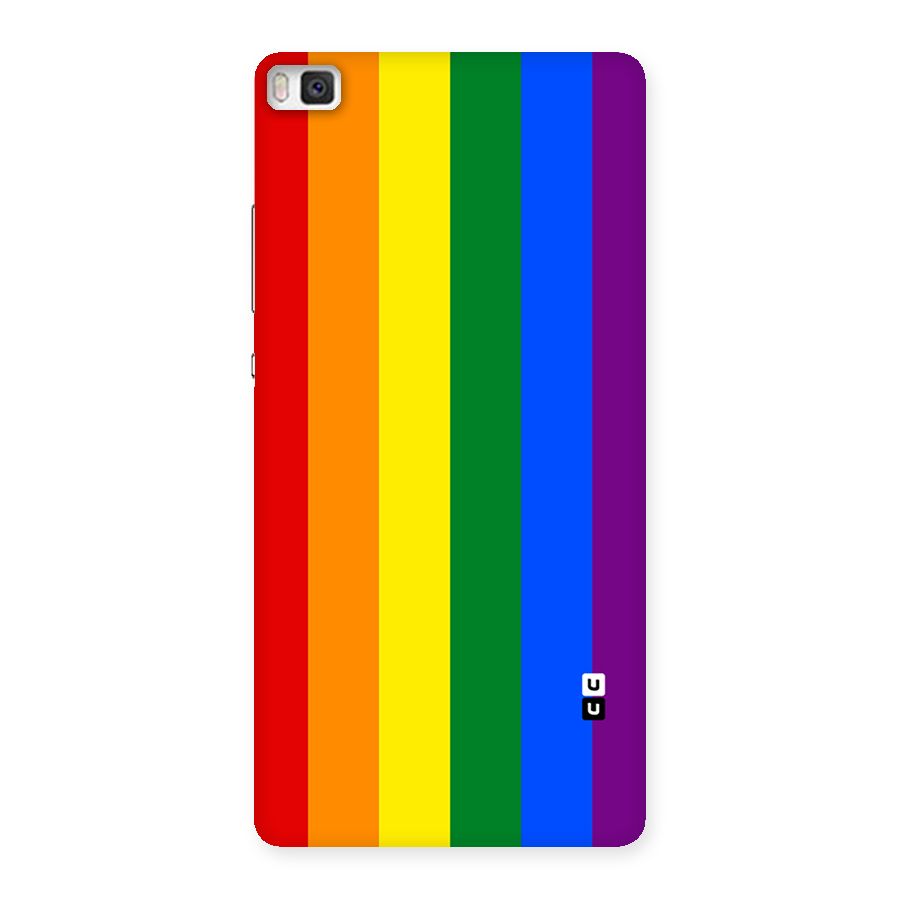 Pride Rainbow Stripes Back Case for Huawei P8