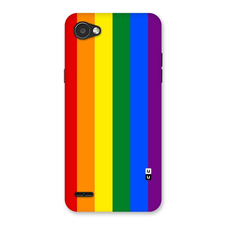 Pride Rainbow Stripes Back Case for LG Q6