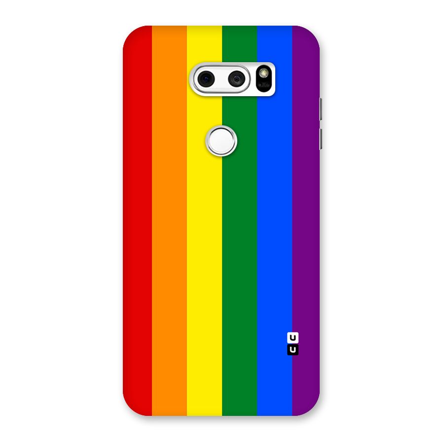 Pride Rainbow Stripes Back Case for LG V30