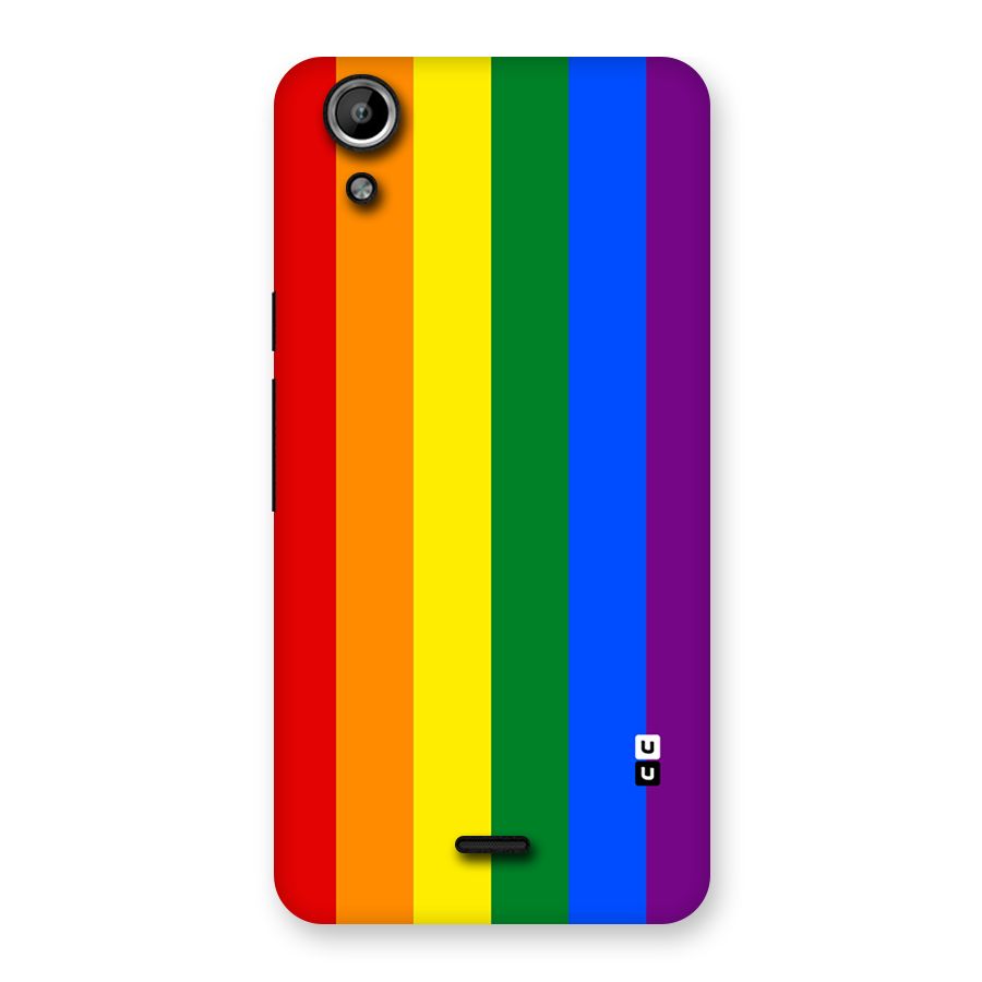 Pride Rainbow Stripes Back Case for Micromax Canvas Selfie Lens Q345