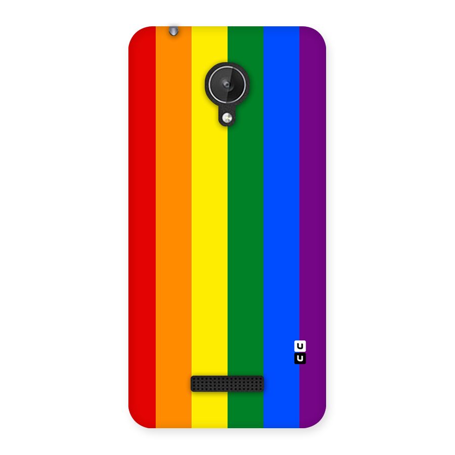 Pride Rainbow Stripes Back Case for Micromax Canvas Spark Q380