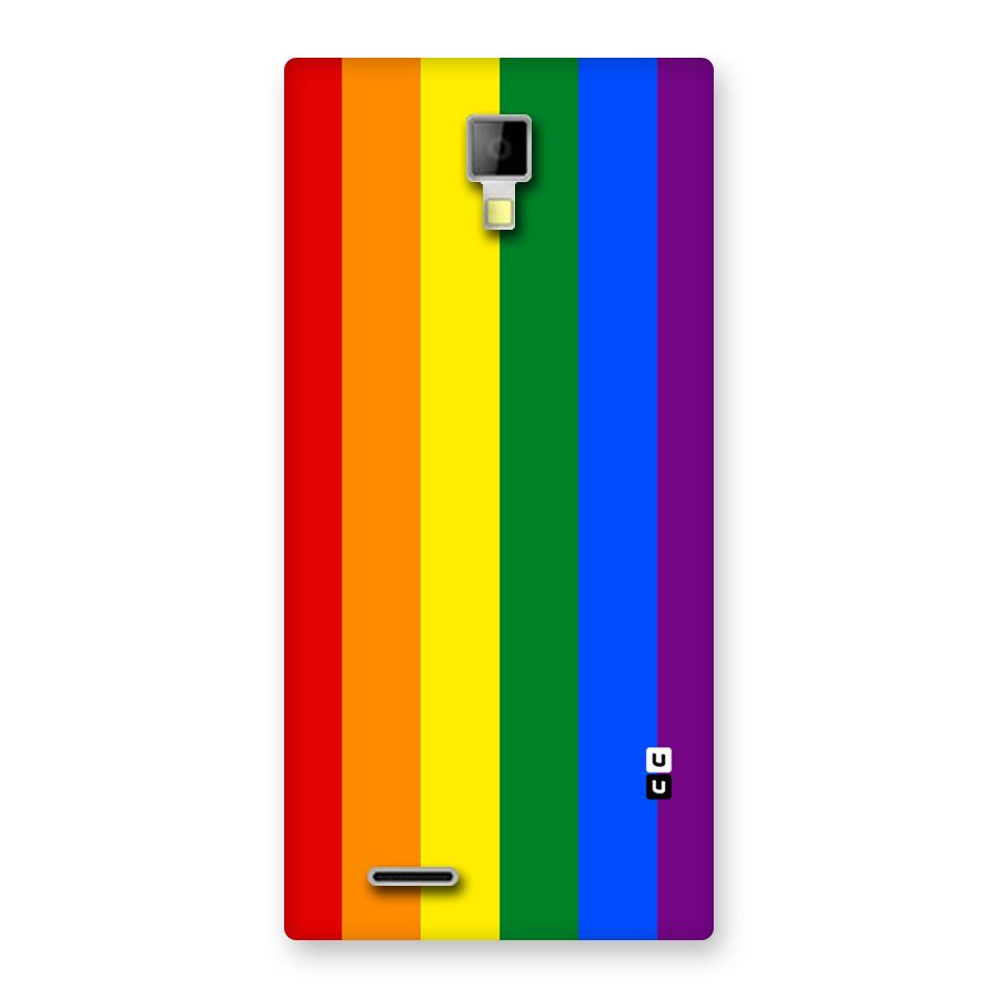Pride Rainbow Stripes Back Case for Micromax Canvas Xpress A99