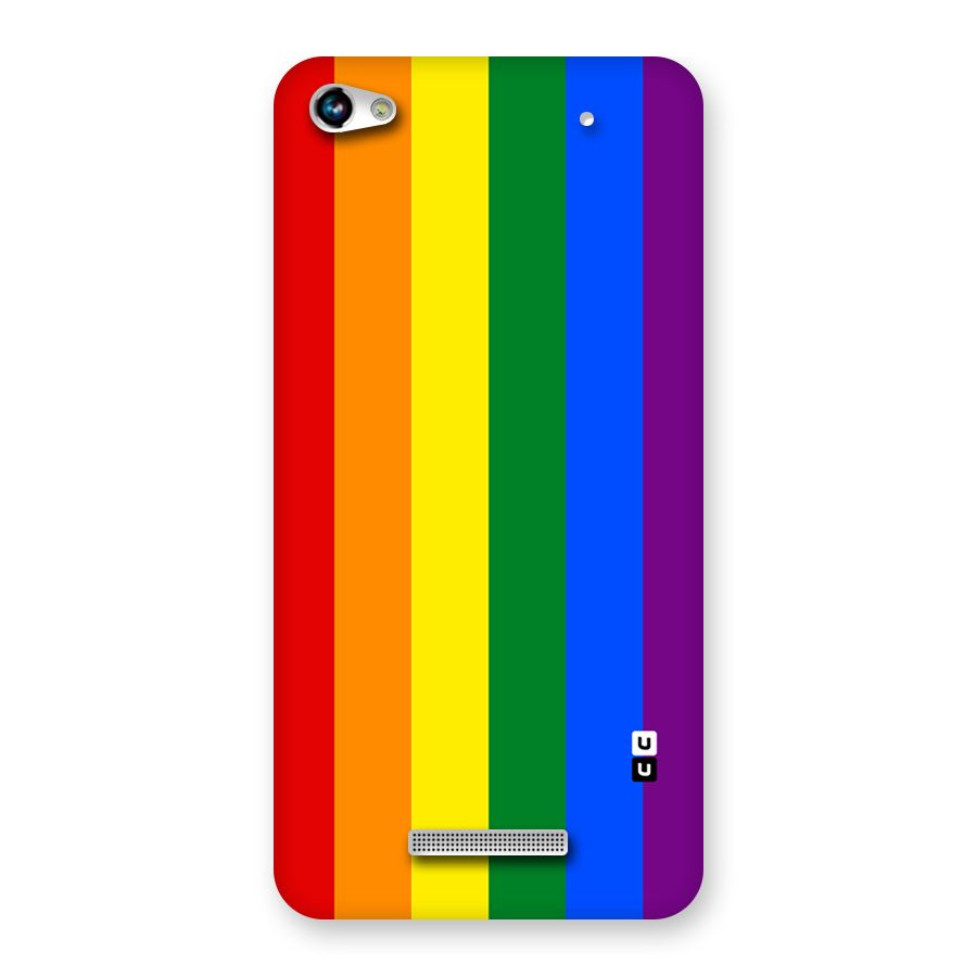 Pride Rainbow Stripes Back Case for Micromax Hue 2