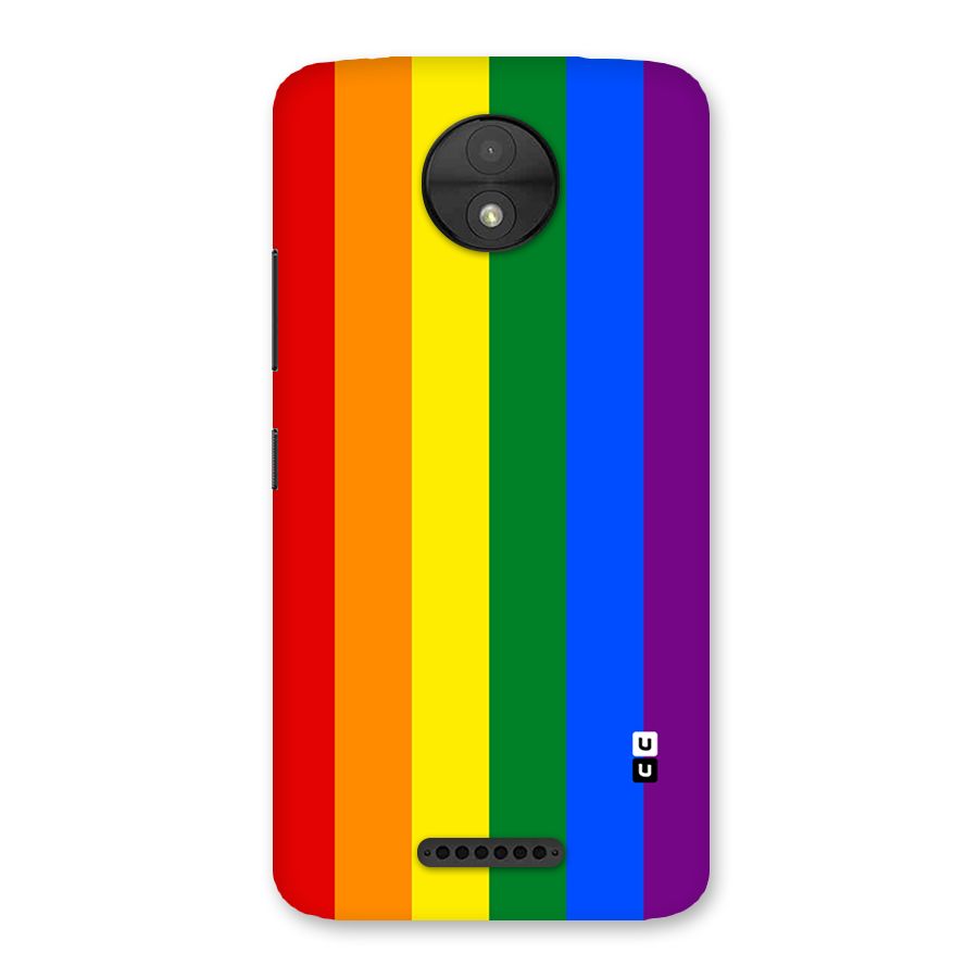 Pride Rainbow Stripes Back Case for Moto C
