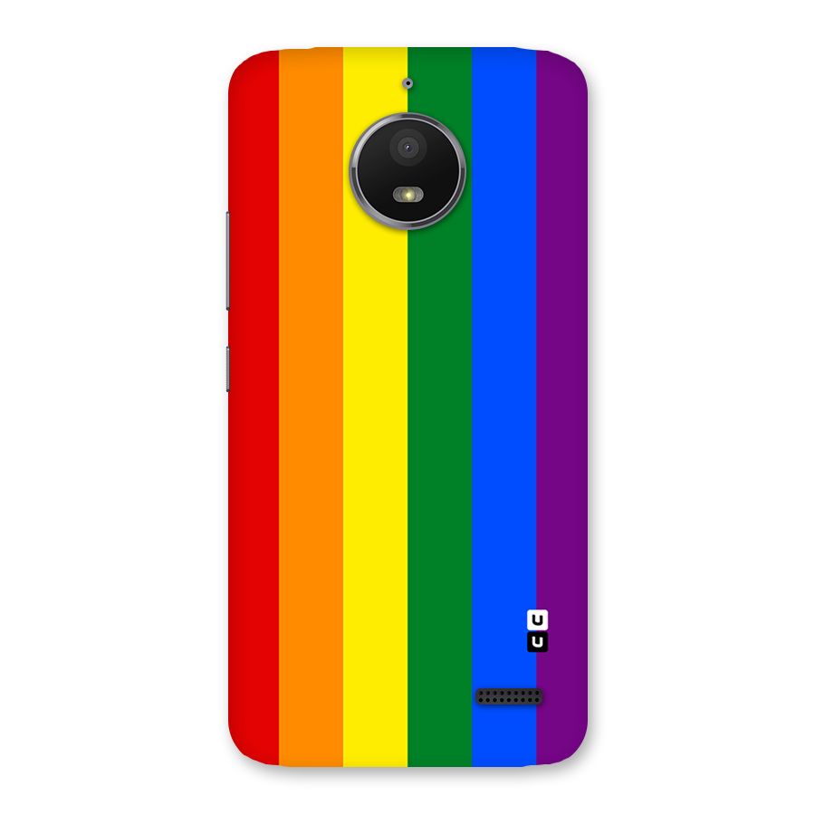 Pride Rainbow Stripes Back Case for Moto E4