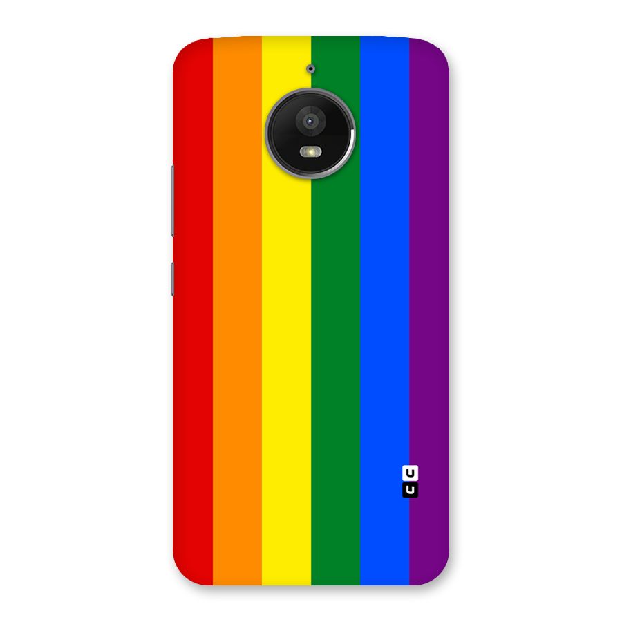 Pride Rainbow Stripes Back Case for Moto E4 Plus