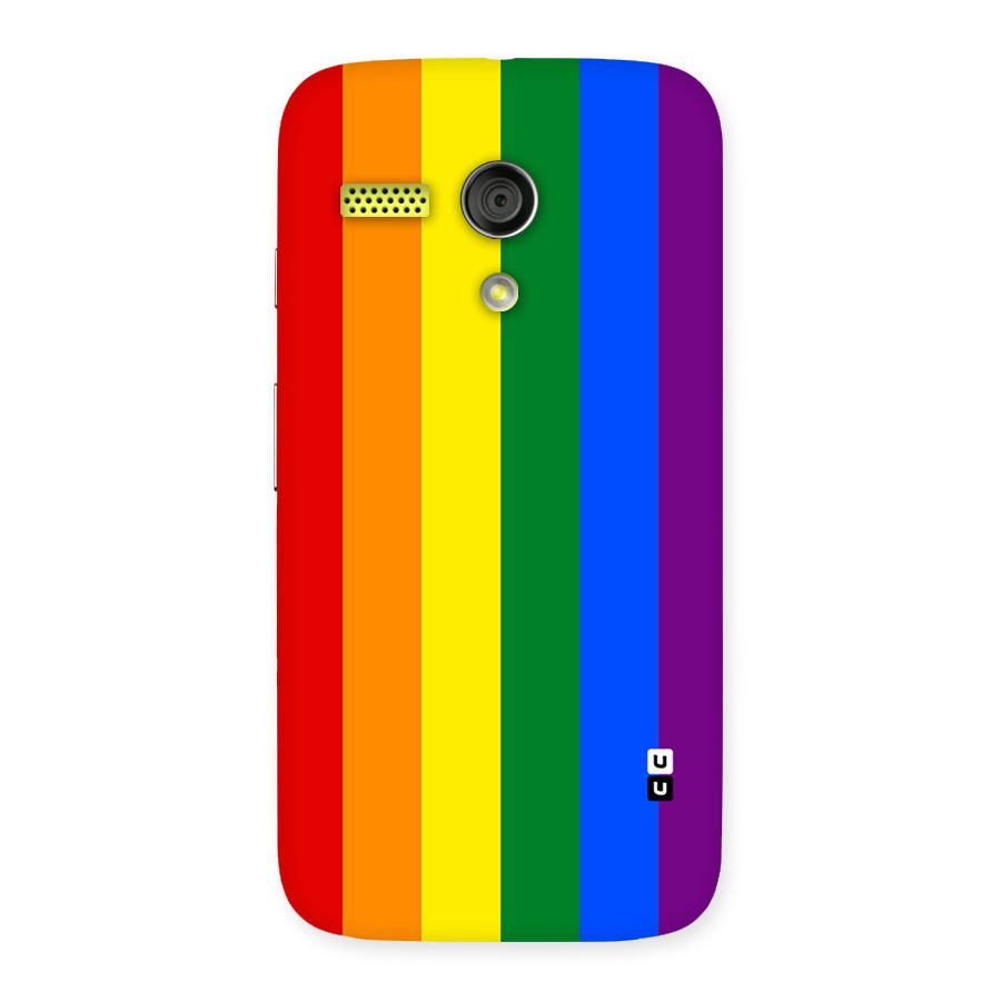 Pride Rainbow Stripes Back Case for Moto G