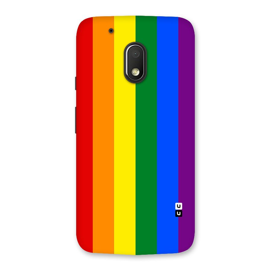 Pride Rainbow Stripes Back Case for Moto G4 Play
