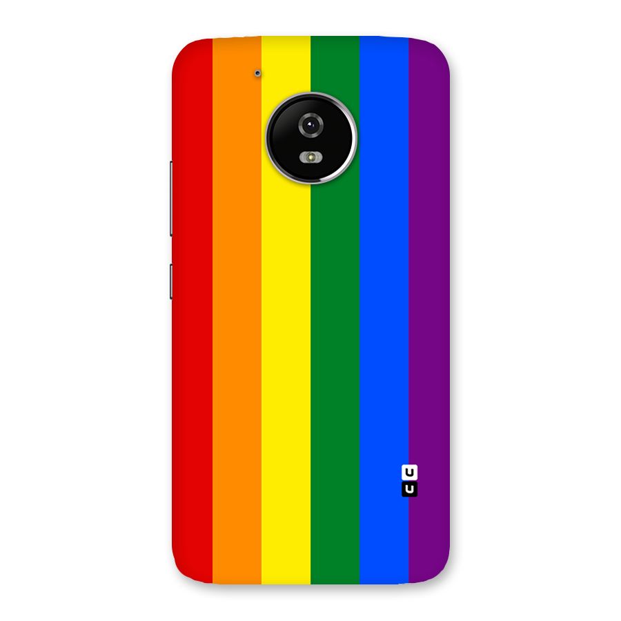 Pride Rainbow Stripes Back Case for Moto G5
