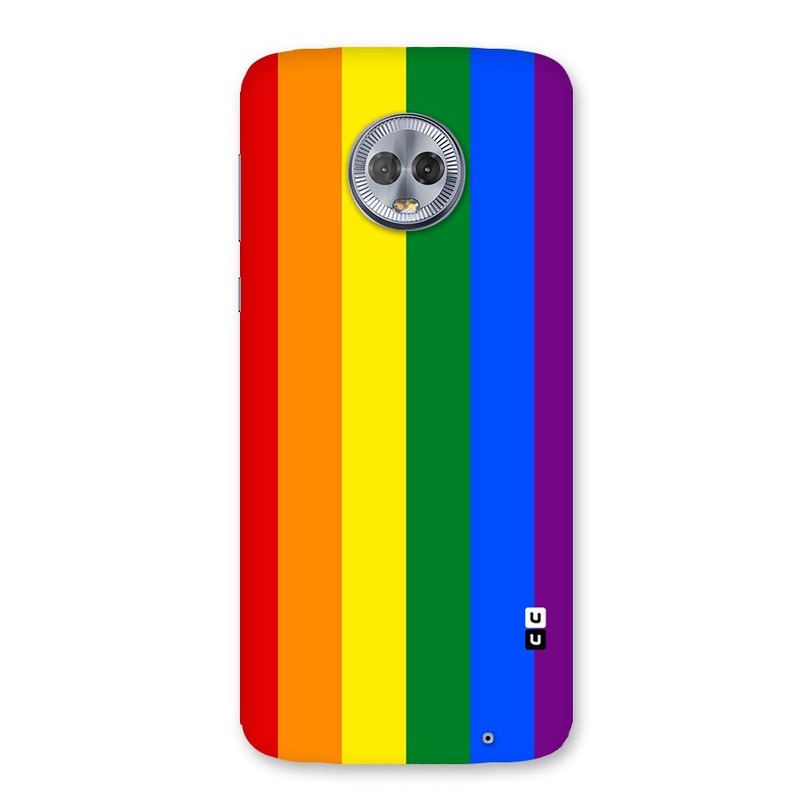 Pride Rainbow Stripes Back Case for Moto G6 Plus