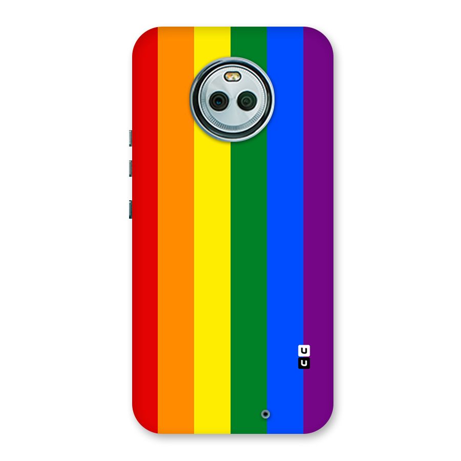 Pride Rainbow Stripes Back Case for Moto X4