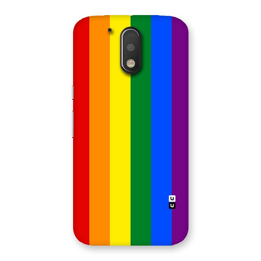 Pride Rainbow Stripes Back Case for Motorola Moto G4 Plus