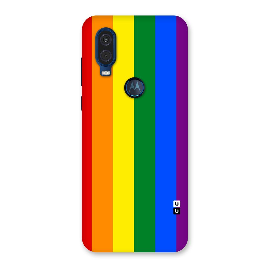 Pride Rainbow Stripes Back Case for Motorola One Vision