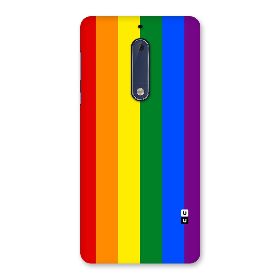 Pride Rainbow Stripes Back Case for Nokia 5