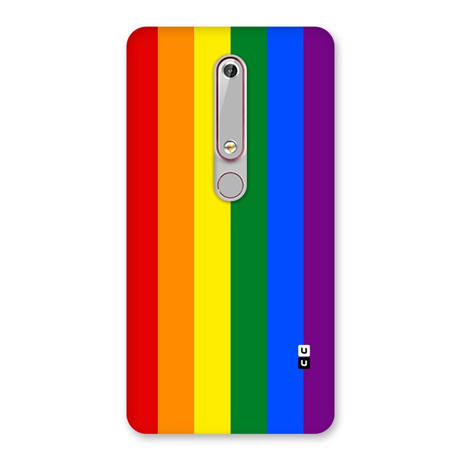 Pride Rainbow Stripes Back Case for Nokia 6.1