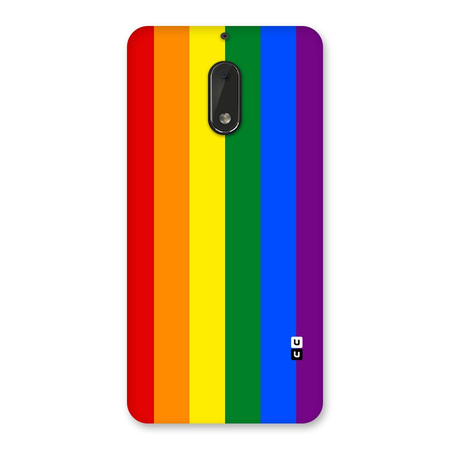 Pride Rainbow Stripes Back Case for Nokia 6