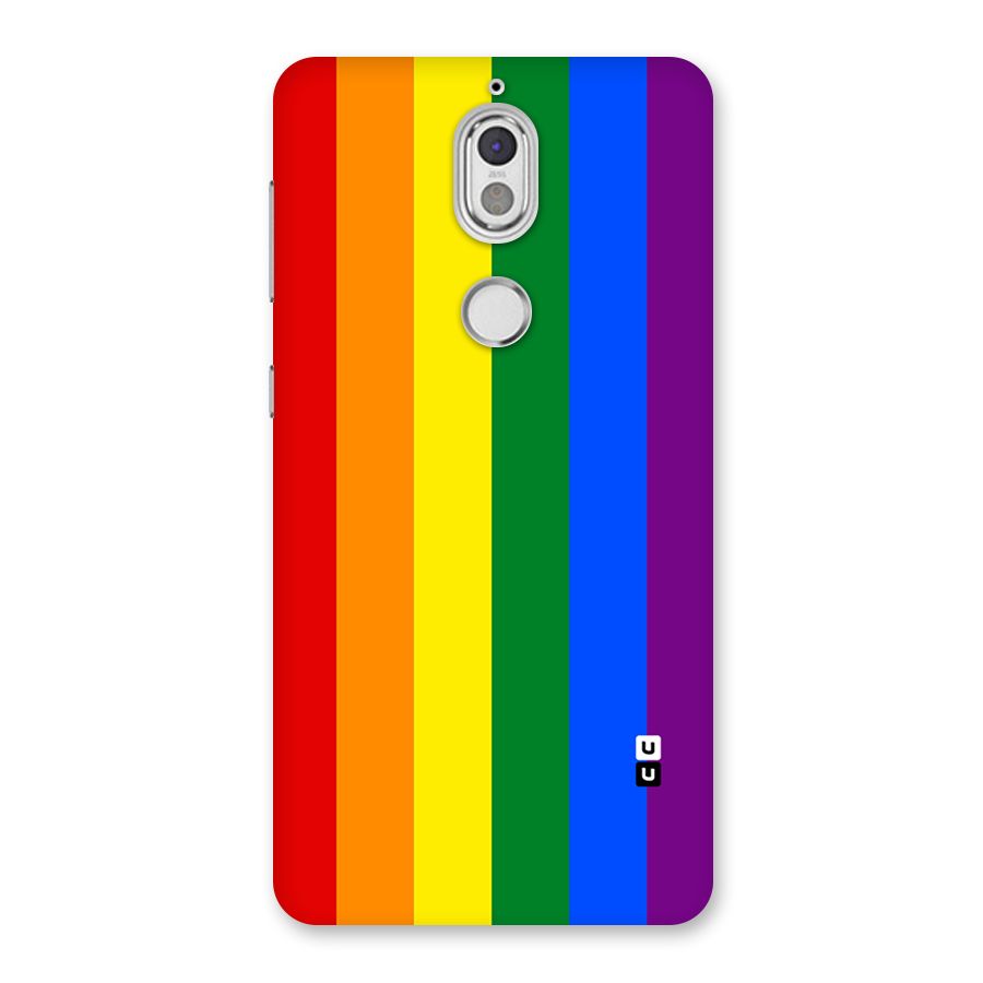 Pride Rainbow Stripes Back Case for Nokia 7