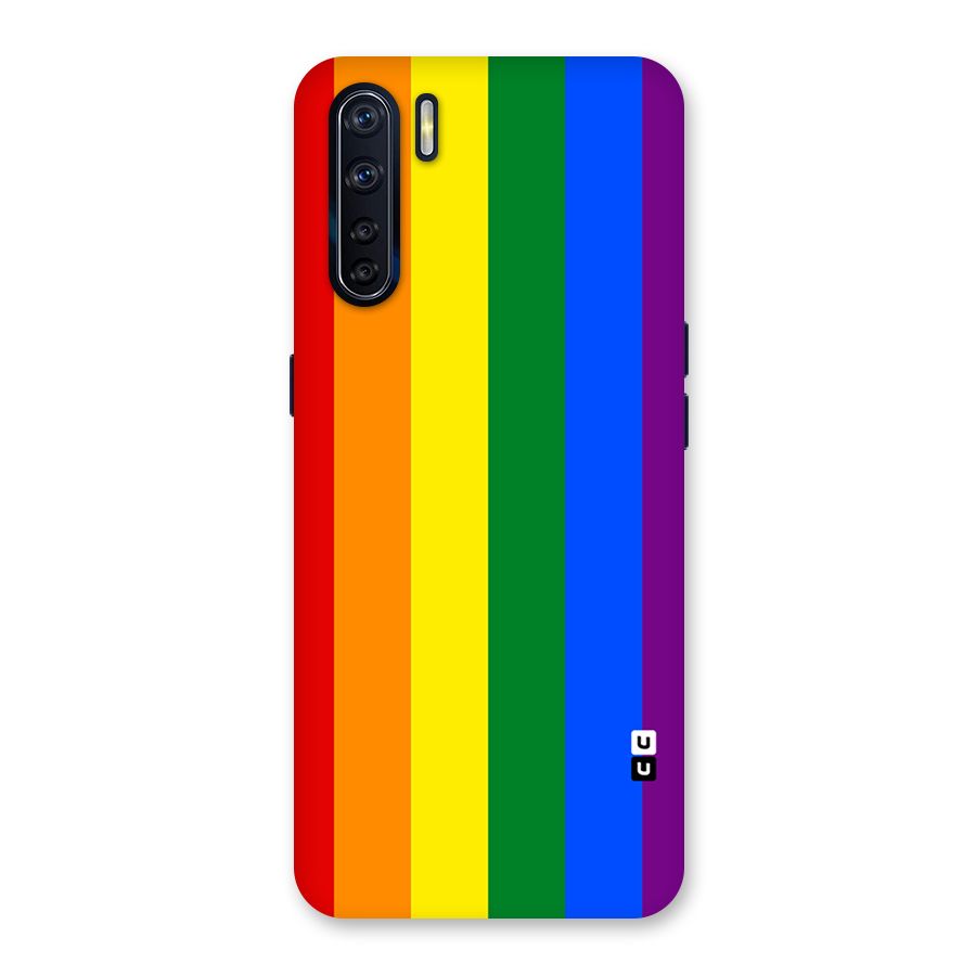 Pride Rainbow Stripes Back Case for Oppo F15