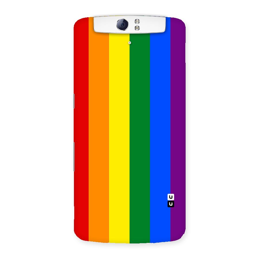 Pride Rainbow Stripes Back Case for Oppo N1