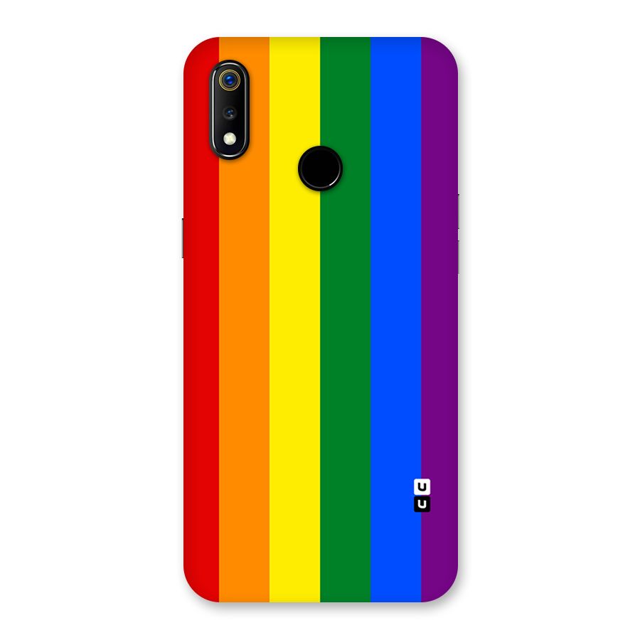 Pride Rainbow Stripes Back Case for Realme 3