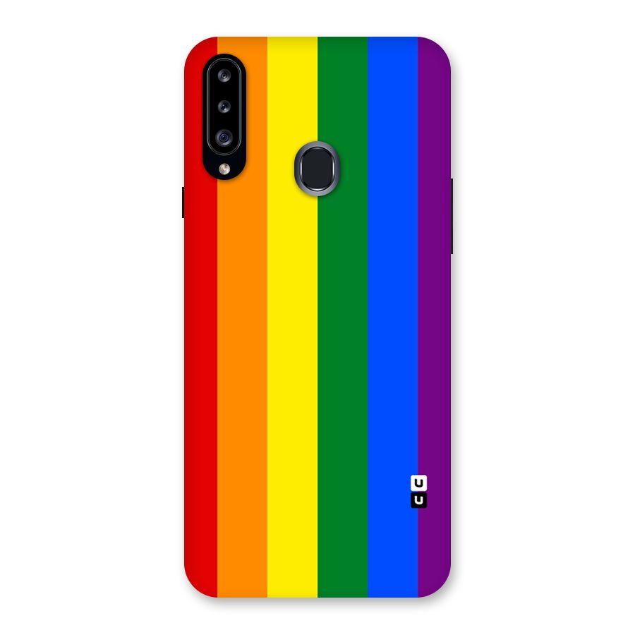 Pride Rainbow Stripes Back Case for Samsung Galaxy A20s