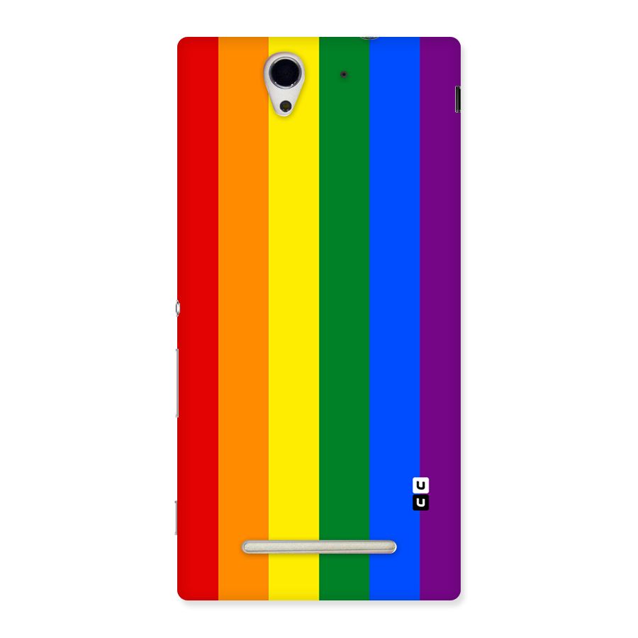 Pride Rainbow Stripes Back Case for Sony Xperia C3