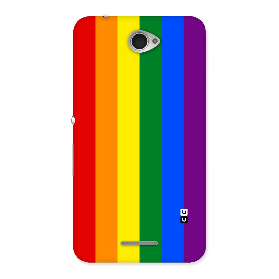 Pride Rainbow Stripes Back Case for Sony Xperia E4