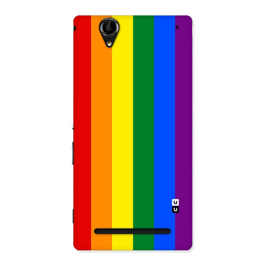 Pride Rainbow Stripes Back Case for Sony Xperia T2