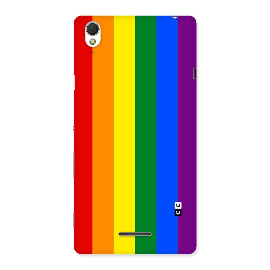Pride Rainbow Stripes Back Case for Sony Xperia T3
