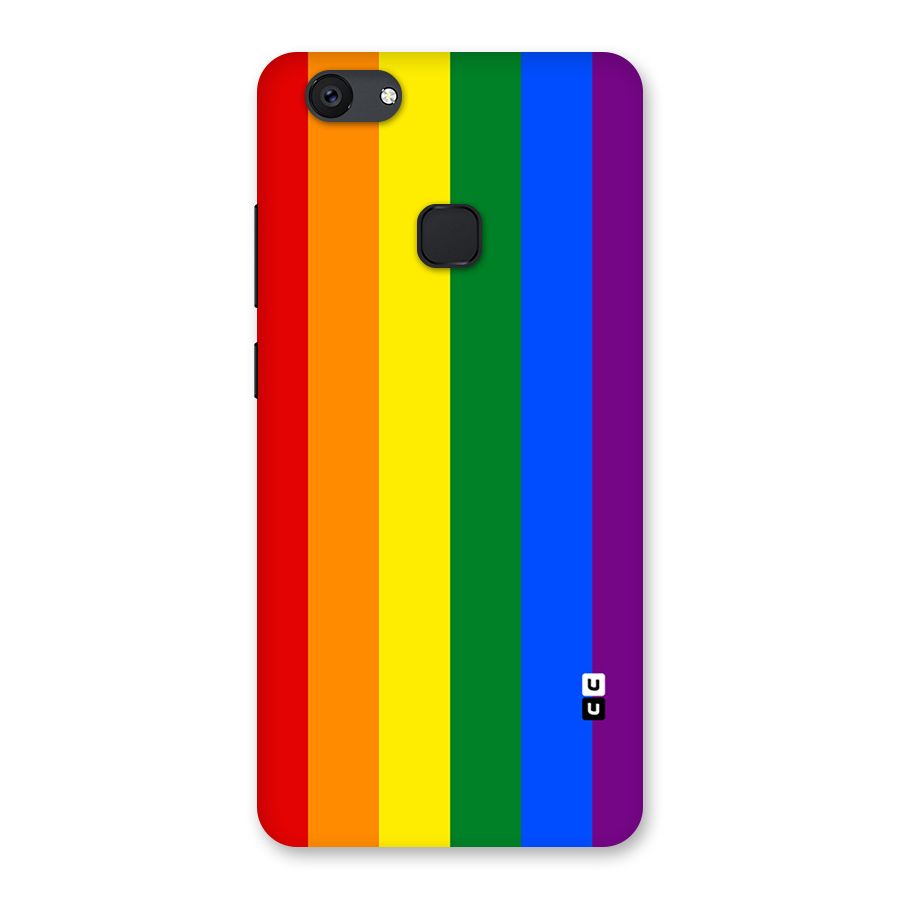Pride Rainbow Stripes Back Case for Vivo V7 Plus