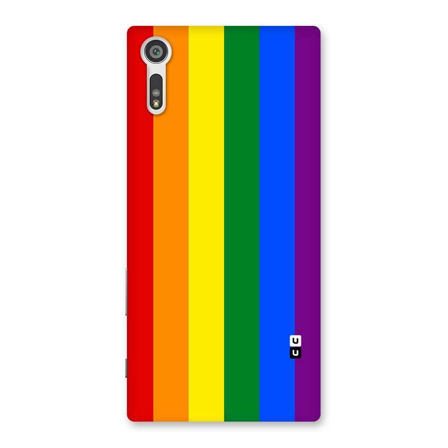 Pride Rainbow Stripes Back Case for Xperia XZ
