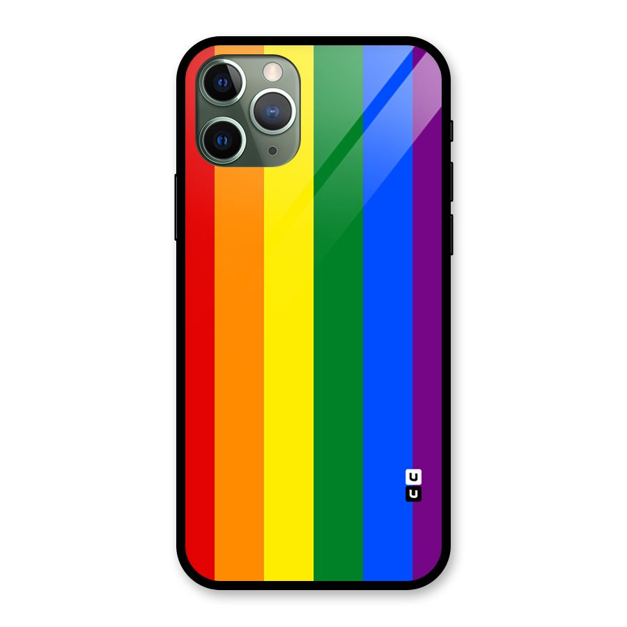 Pride Rainbow Stripes Glass Back Case for iPhone 11 Pro