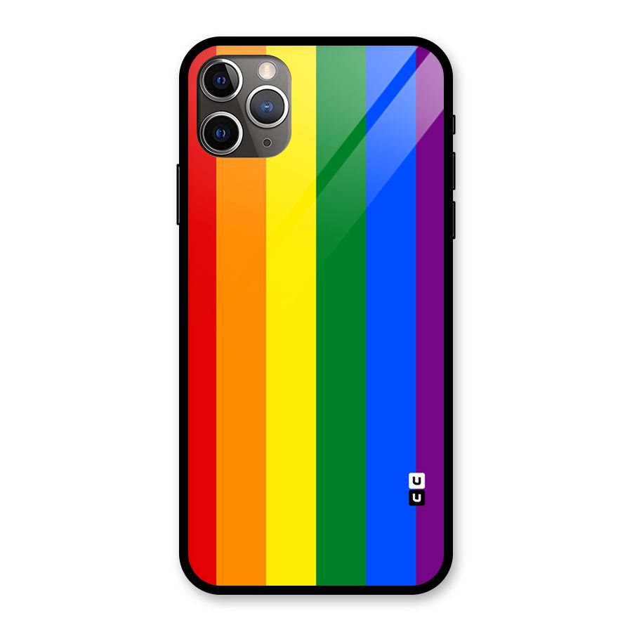 Pride Rainbow Stripes Glass Back Case for iPhone 11 Pro Max