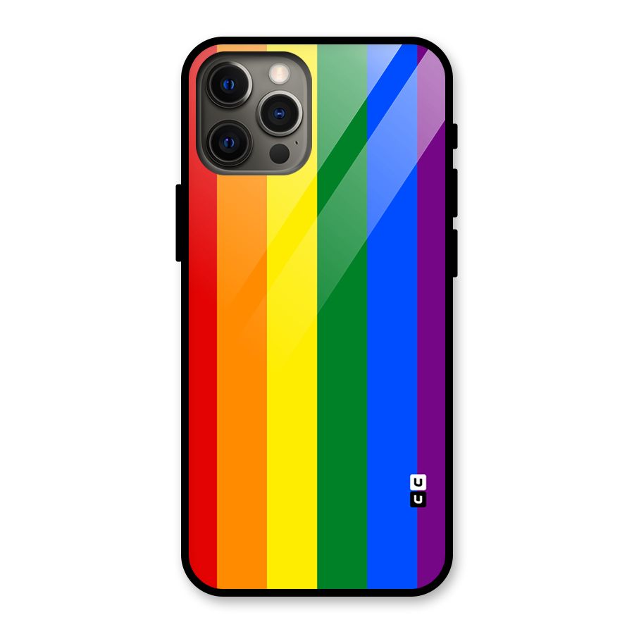 Pride Rainbow Stripes Glass Back Case for iPhone 12 Pro Max