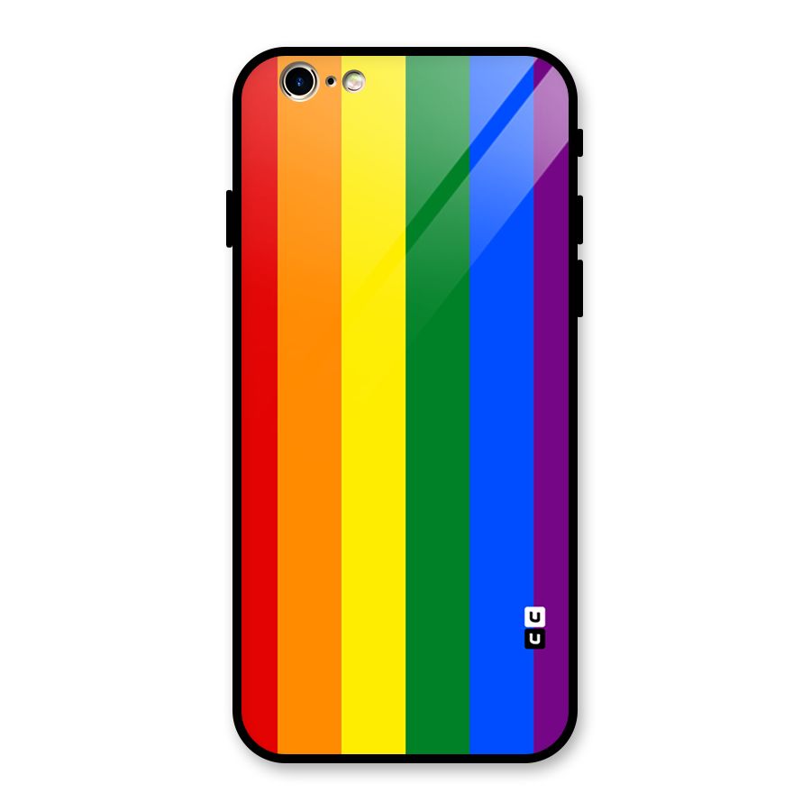 Pride Rainbow Stripes Glass Back Case for iPhone 6 6S
