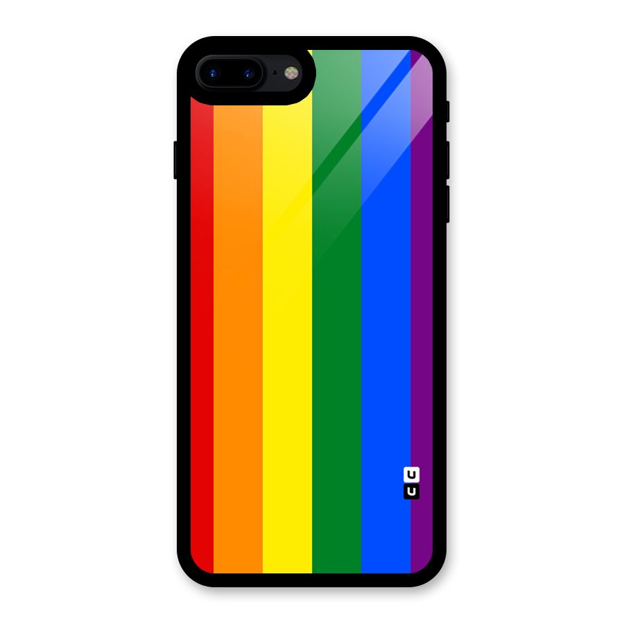 Pride Rainbow Stripes Glass Back Case for iPhone 8 Plus