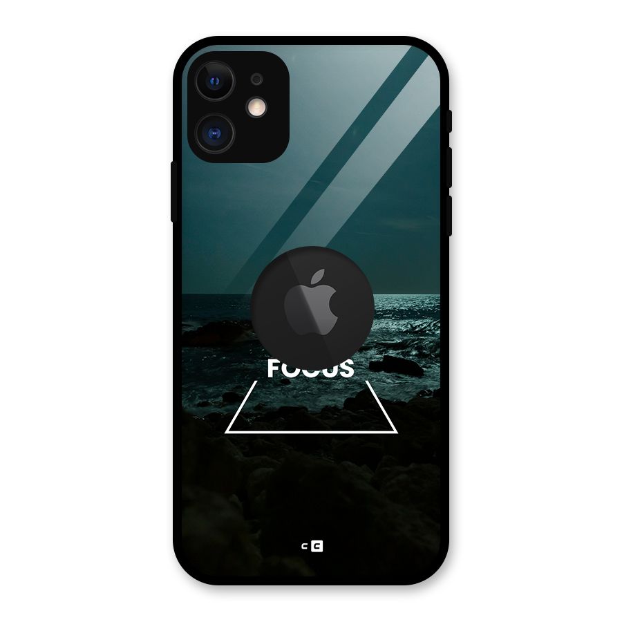 Prime Focus Glass Back Case for iPhone 11 Logo Cut