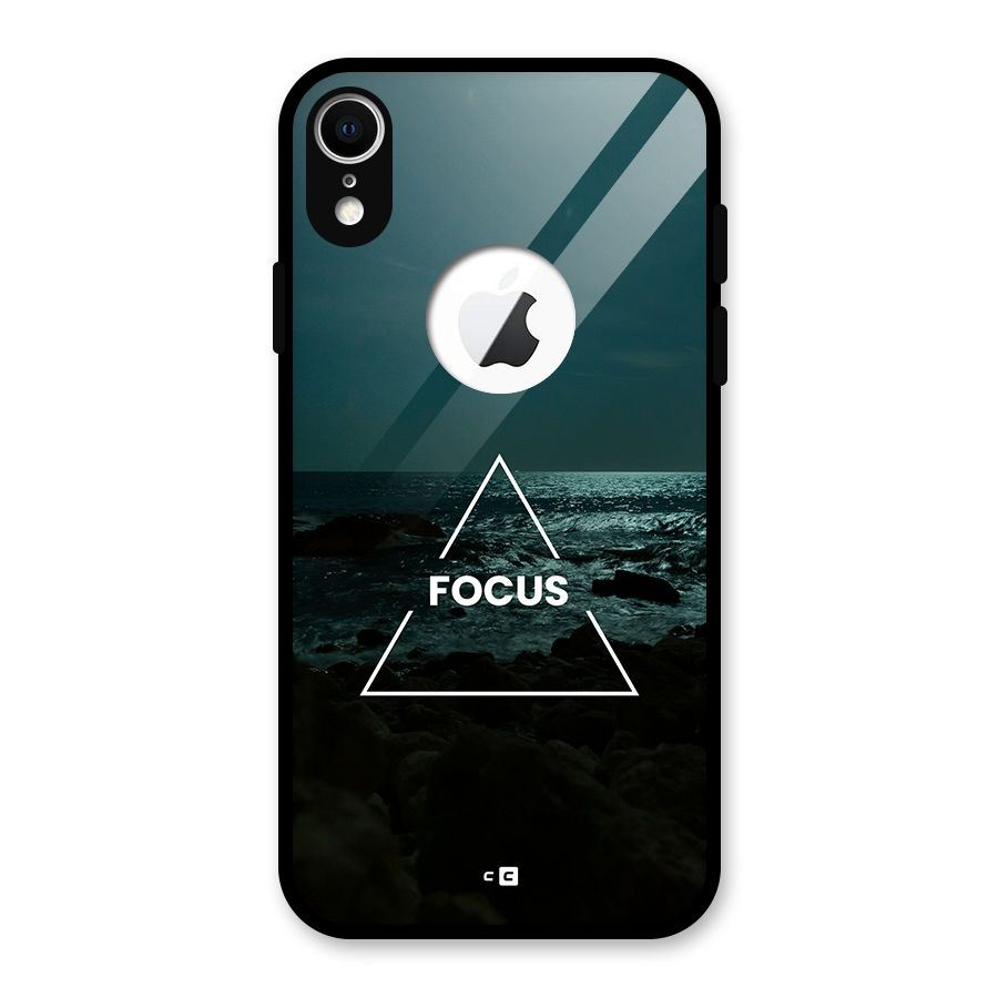 Prime Focus Glass Back Case for iPhone XR Logo Cut