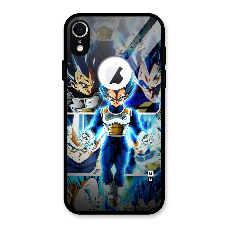 Prince Vegeta Glass Back Case for iPhone XR Logo Cut