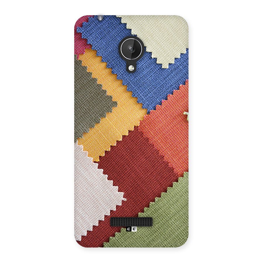 Printed Fabric Back Case for Canvas Spark Q380