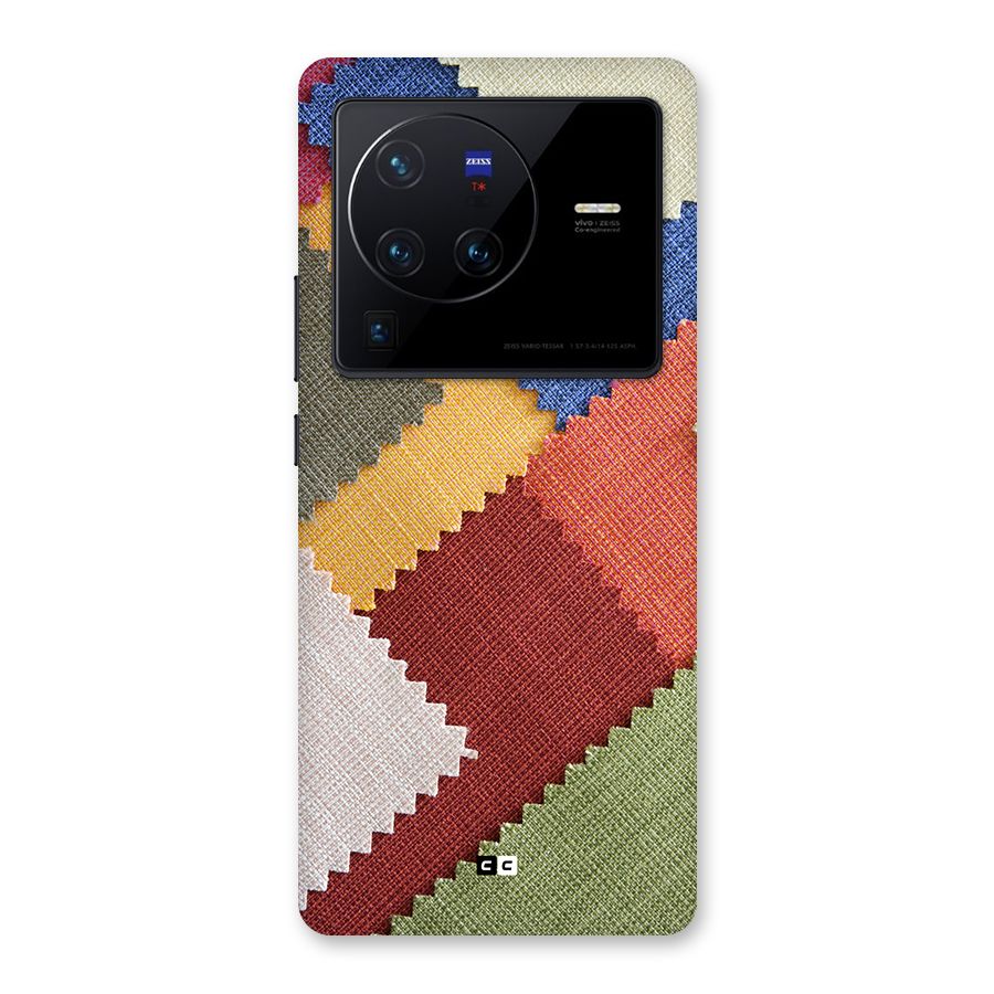 Printed Fabric Back Case for Vivo X80 Pro