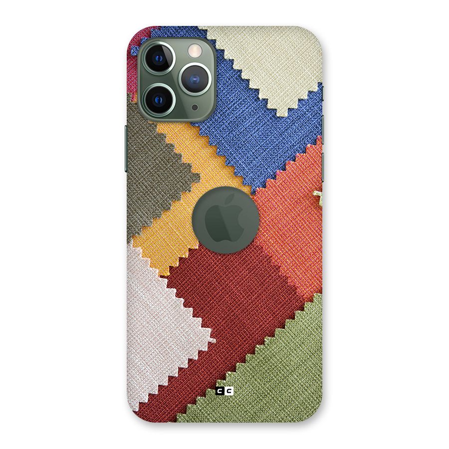 Printed Fabric Back Case for iPhone 11 Pro Logo Cut