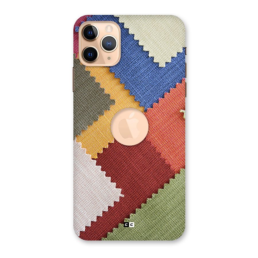 Printed Fabric Back Case for iPhone 11 Pro Max Logo Cut