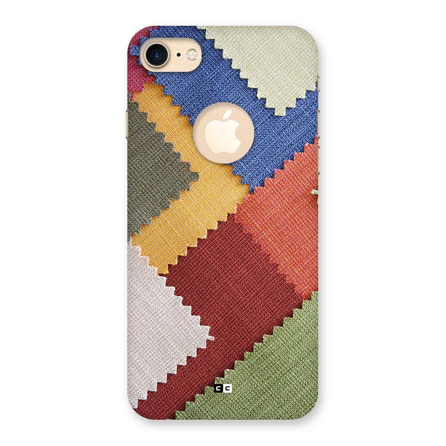 Printed Fabric Back Case for iPhone 7 Logo Cut