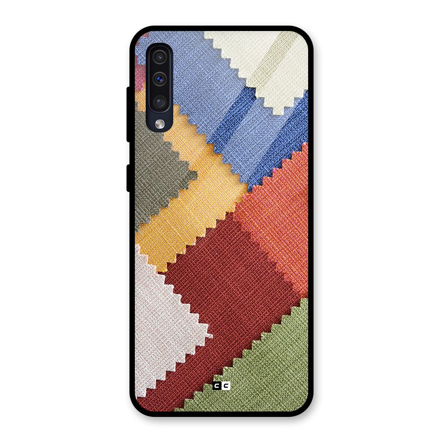 Printed Fabric Glass Back Case for Galaxy A50