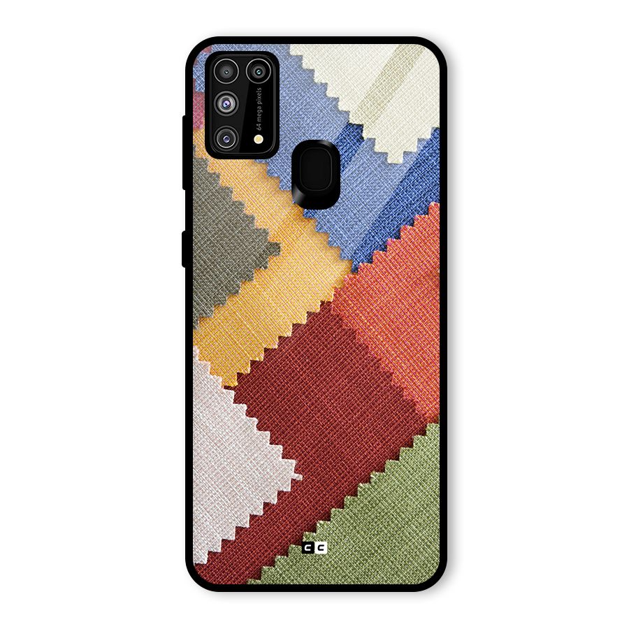 Printed Fabric Glass Back Case for Galaxy F41