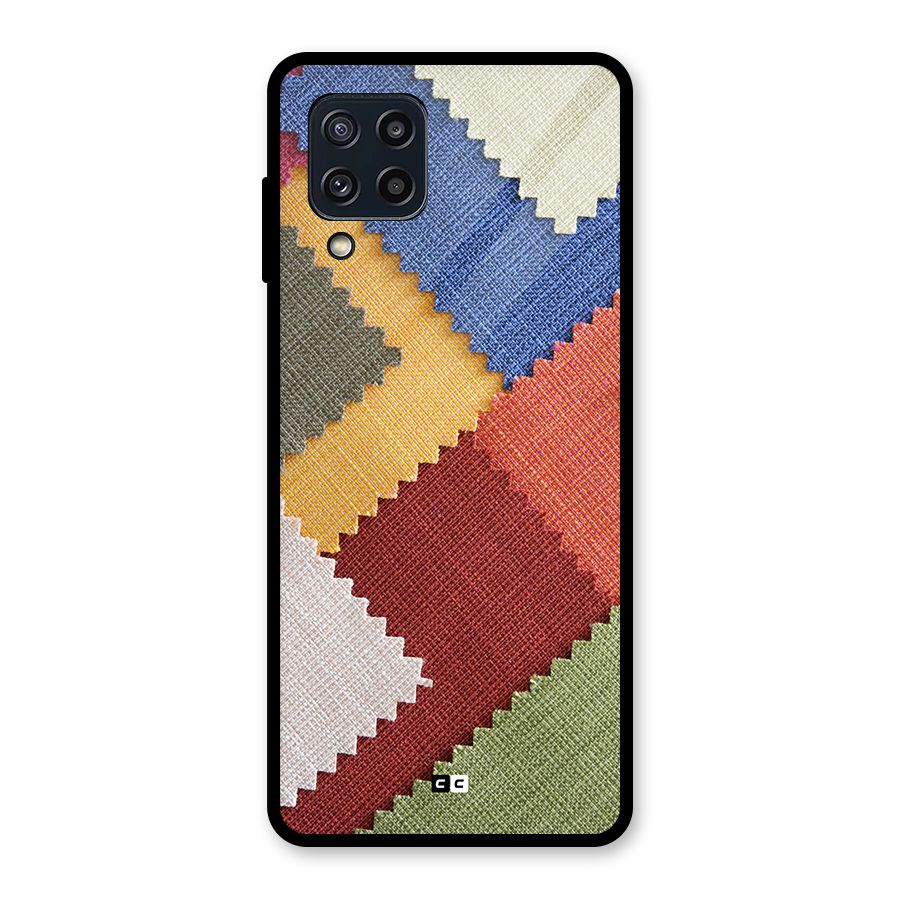 Printed Fabric Glass Back Case for Galaxy M32