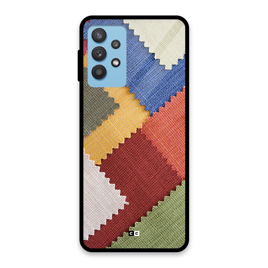 Printed Fabric Glass Back Case for Galaxy M32 5G