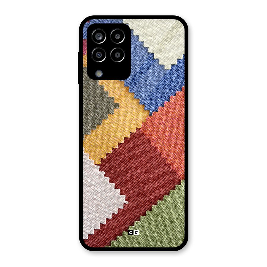Printed Fabric Glass Back Case for Galaxy M33