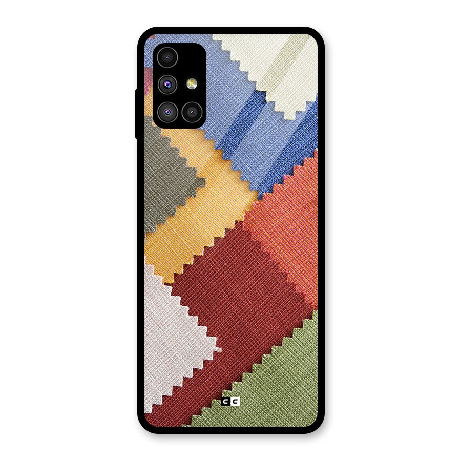 Printed Fabric Glass Back Case for Galaxy M51